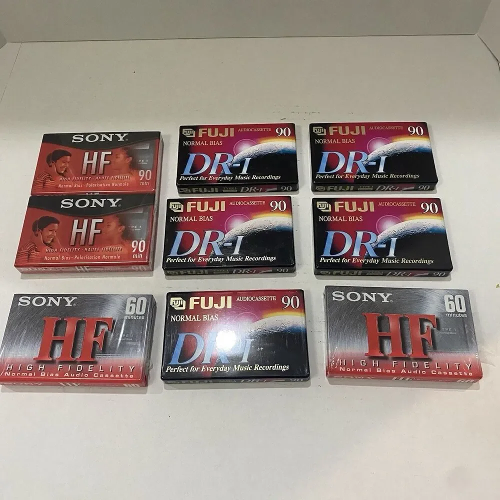 Mixed Lot Of 9 Cassette Tapes Sony And Fuji Brand New Sealed